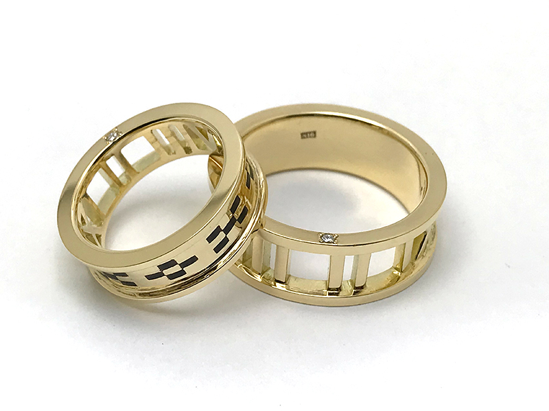 K18YG Ordermade Pair Rings